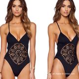 Sexy One Piece Swimwear Women Jacquard Monokini Handmade Crochet Swimsuit