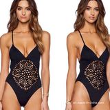 Sexy One Piece Swimwear Women Jacquard Monokini Handmade Crochet Swimsuit