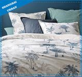 Palm Trees Sketch Cotton Duvet Cover Set