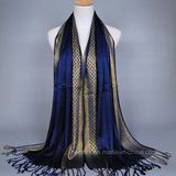 Retro Muslim Woven Viscose Women Scarf with Golden Lurex (H17)