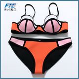 Women Bikini Push up Sexy Girl Neoprene Bikini Set Swimsuit