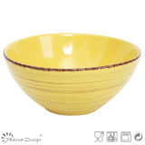 Antique Yellow with Brush Creamic Bowl
