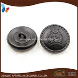 Custom Crown Pattern Leather Shank Button for Men's Suits