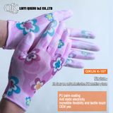 K-157 13 Gauges Polyester / Nylon PU Coated Working Safety Gloves