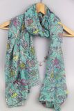 Flora Polyester Scarf, Printing Owl Scarf, Fashion Accessory Shawl