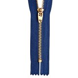 4# Closed End and Double Lock Golden Brass Zipper