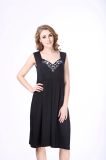 Ladies Black Western Designs Evening Sexy Prom Beaded Dress for Girls