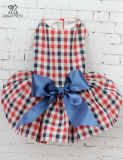 Vintage blue Red Minigaga Dress for Pet Clothes Vest Skirts