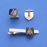 Soft Enamel Masonic Cufflinks and Tie Clip