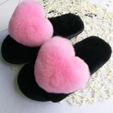 Solid Color Indoor Slippers for Women/Custom Winter Fur Slippers