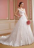 A-Line Lace Bridal Ball Gowns Beaded Sweetheart Wedding Dress J446