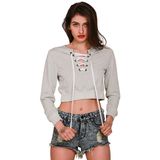 Custom Plain Crop Tops Wholesale Cropped Top Hoodie (ELTHSJ-927)