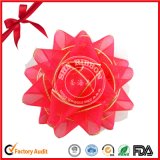Red Decorative Organza Ribbon Bow for Christmas Gift Wrapping