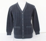 Cashmere/Yak Wool V Neck Cardigan with Pocket Sweater/Clothes/Garment/Knitwear