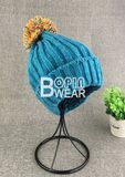 Popular Fashion OEM Plain Dotted Yarn Knitted Beanie Hat with Custom Label