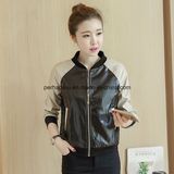 Fashion Women PU Coat Baseball Jacket Outer Wear Outdoor Clothing