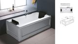 Worldwide Popular Acrylic Skirt-Apron Freestanding Rectangle Hot Bathtub (BNG2013)