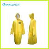 Men's Long Yellow PVC Raincoat