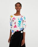 Women Casual Sweater Pullover with Colorful Prints