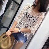 Women Knit Embroidery Dress, Lace Fabric Party Girl Dress in Big Stock