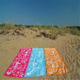 100% Cotton Colourful Design Printed Velour Beach Towel