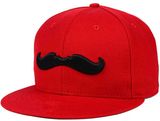 Shining Red Cotton Snapback Cap with 3D Embroidery