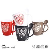 12oz Valentine's Day Heart Design High Quality Ceramic Mug