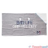 Soft Printed Microfiber Sports Towel with Zipper Pocket