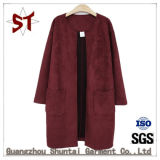 Top Hot Fashion Ladies Round Neck Outer Coat
