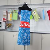 Custom Printed Design Canvas Kitchen Adjustable Cotton OEM Cooking Apron with Pocket