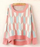 The Gold Big Diamond Lattice Retro Pullover (BT2581)
