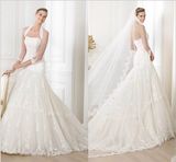 Handed Beading Embroidery Bridal Wedding Dress (SMT007)