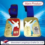 2014 Newest Custom Sport Medals Gold Taekwondo Medal with Epoxy Domed (lZY-201300046)