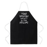 Kitchen Cooking Adjustable Black Waist Bib Apron