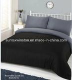 100% Polyester Dyed Reversible Duvet Cover Set