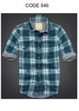 Men's 100% Cotton Yarn Dyed Washing Casual Plaid Shirt (546)