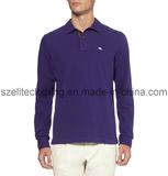 OEM Service Long Sleeve Embroidery Men Polo Shirts (ELTMPJ-42)