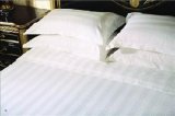 White Satin Stripe Hotel Fashion Luxurious Bed Sheet