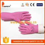 Ddsafety 2017 Green PVC Garden Gloves with White Cotton Back