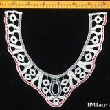 34*32cm Cheap Colored Decorative Mesh Lace for Garments and Fabric Decoration Crochet Collar Lace Hm2038