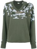 Women's Fashion Print V Neck Sweatshirt