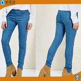 2018 Women Fashion Low Waist Washed Pencil Denim Jeans for Xintang