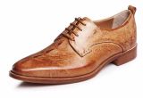 Croc Patterned Leather Dress Shoes Oxford Party Shoes for Mens
