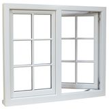 French Style Wood and Aluminum Window with Double Glass