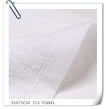 35*75cm 21s White Cotton Towel