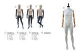 Fiberglass White Male Mannequins with Wooden Arms
