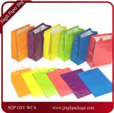 Large or Small Bright Neon Colored Party Present Paper Gift Bag, Glossy Lamination Paper Bag,