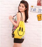 Smile Face Waterproof Polyester Drawstring Swim Bag