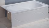 Hot Selling White Integral Apron Bathtub with Left-Hand Drain