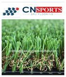 W Shape Mixed Artificial Grass, Synthetic Artificial Turf for Landscaping Garden